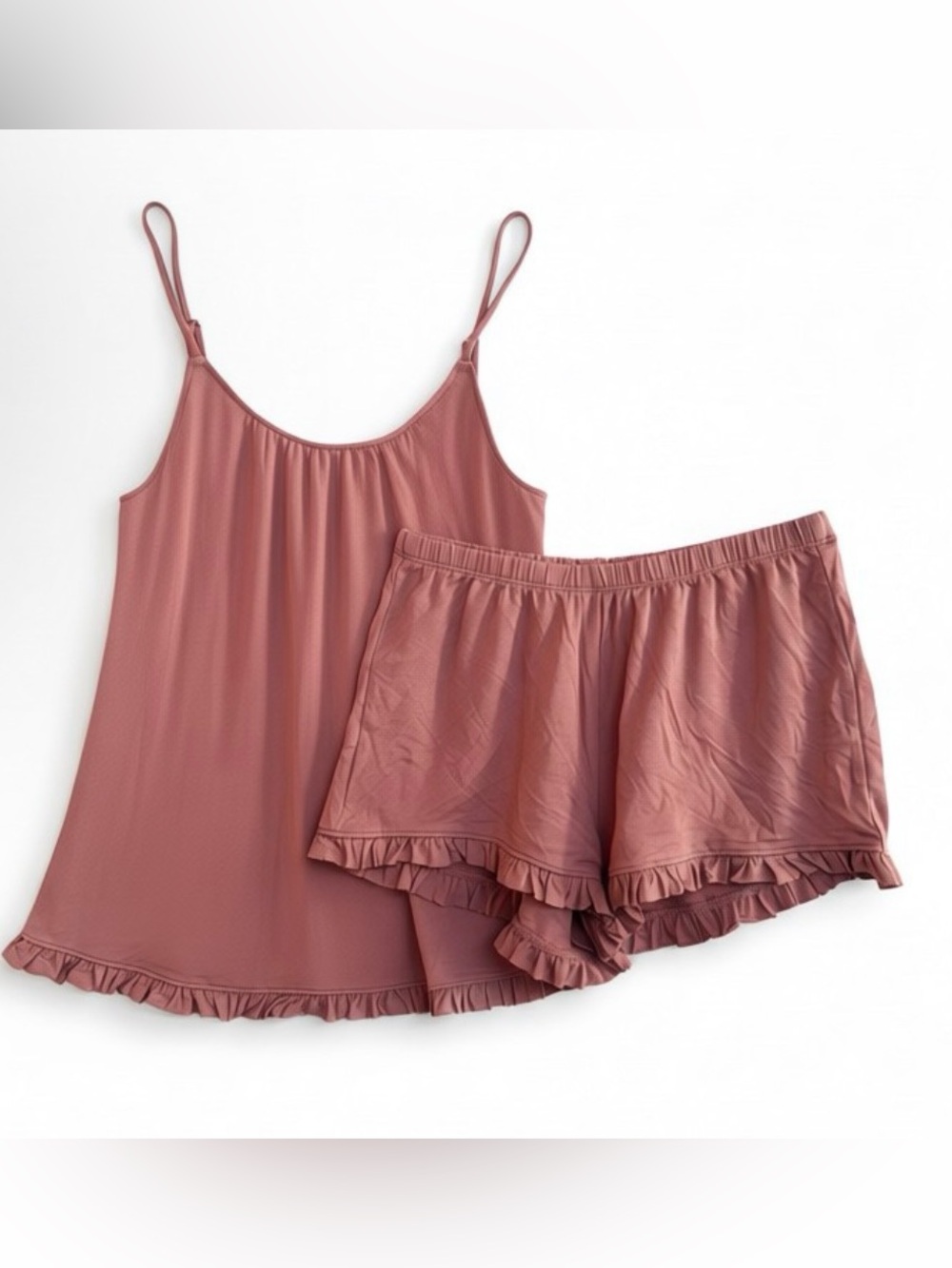 Eberjey Pink Blush Ruffle Pajama Set Size XS